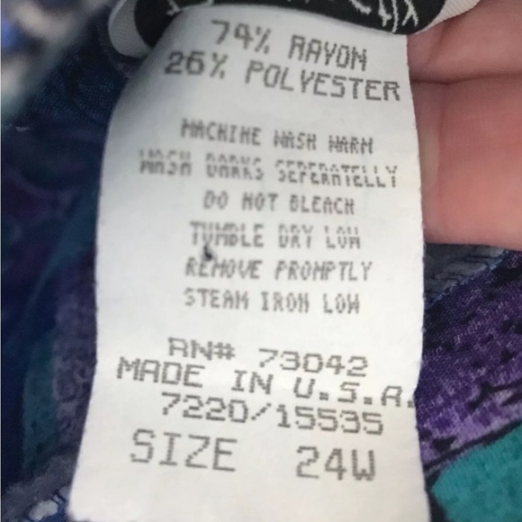 Vintage Floral Patchwork Hawaiian Skirt XL XXL Tropical Boho Beach Coastal Chic - Picture 3 of 4